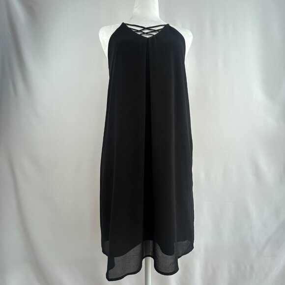 Monteau Chic Strappy Black A-Line Minimalist Cocktail Dress – Small - Picture 3 of 7